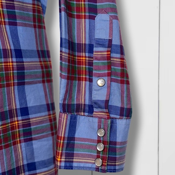 Daniel Cremieux Collection Plaid Western Snap Shirt Men’s Medium –Italian Fabric - Picture 6 of 14